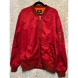 Asst Series Red Lightweight Bomber Jacket Windbreaker Zip Up XL